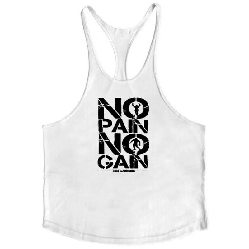 Fitness Tank Top with Letter Print / Male Cotton Tank - SF0574