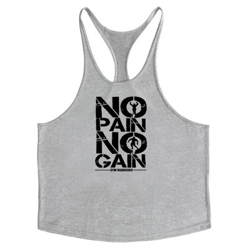 Fitness Tank Top with Letter Print / Male Cotton Tank - SF0574