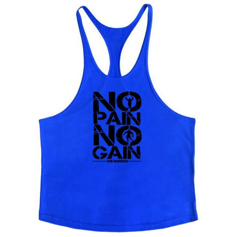 Fitness Tank Top with Letter Print / Male Cotton Tank - SF0574