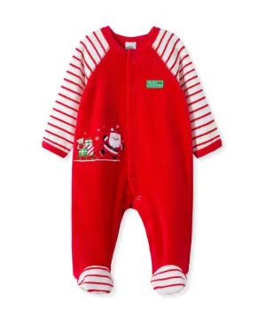 Footed Onesie | Babies First Christmas with Santa Details | Little Me