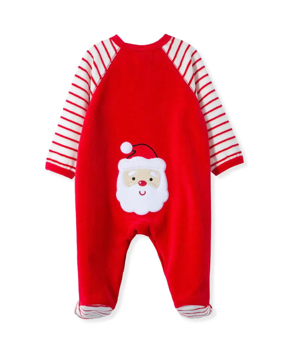 Footed Onesie | Babies First Christmas with Santa Details | Little Me