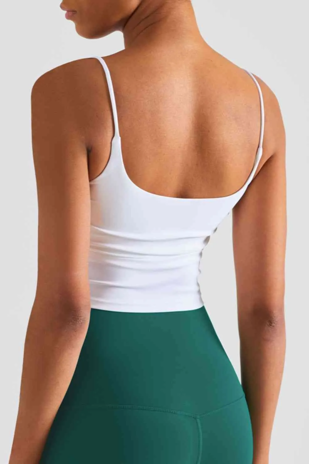 Gathered Detail Cropped Sports Cami