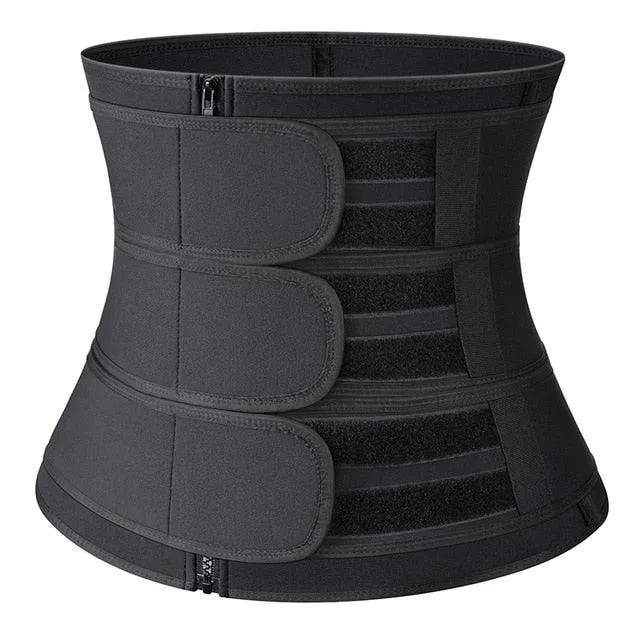 Gorgeous 3 Belts Waist Trainer Corset Women Body Shaper Neoprene Sweat Slimming Belt Sheath Reducing Curve Waist Shapers Workout Trimmer(FH)(FHW1)(1U31)(1U24)