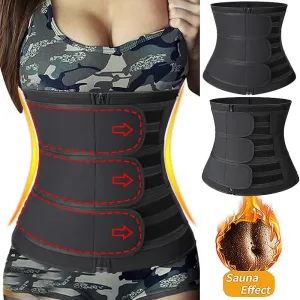 Gorgeous 3 Belts Waist Trainer Corset Women Body Shaper Neoprene Sweat Slimming Belt Sheath Reducing Curve Waist Shapers Workout Trimmer(FH)(FHW1)(1U31)(1U24)