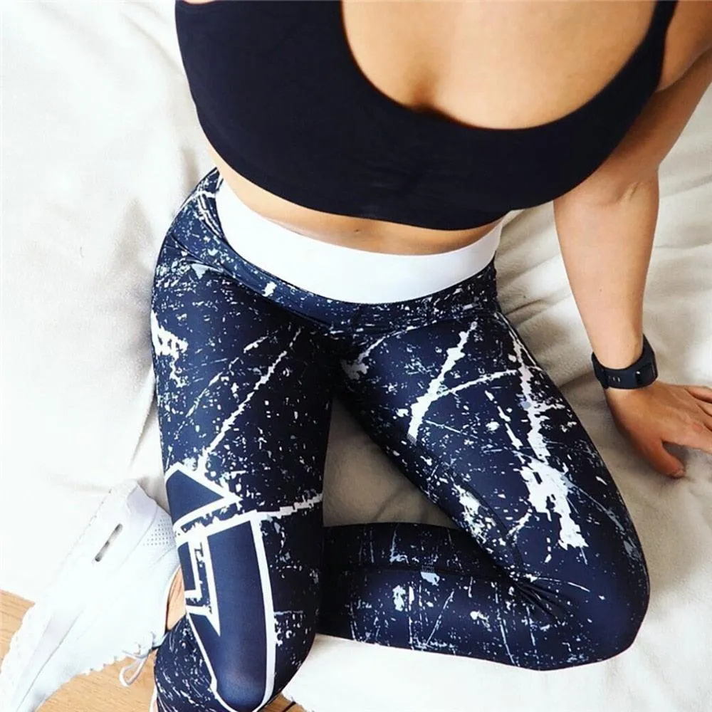 Gorgeous Women Leggings - Slim High Waist Elasticity Leggings - Fitness Printing Breathable Women Pants (BAP)(TBL)(BCD3)(F24)