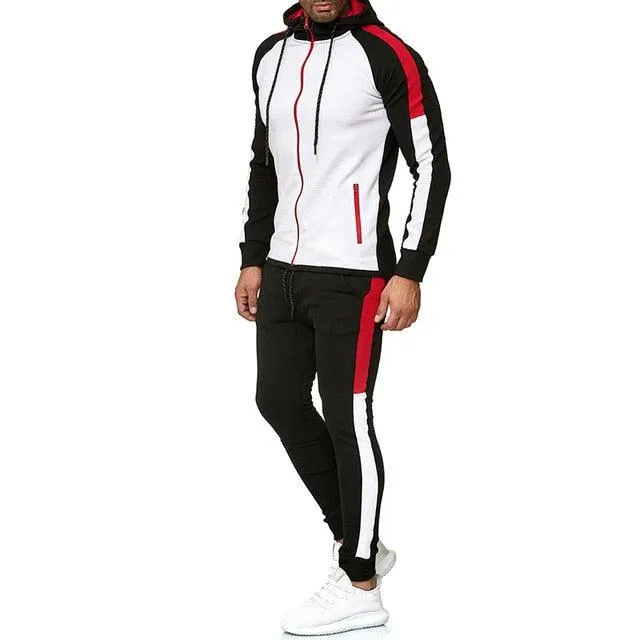 Great Autumn Winter Men's Tracksuit Set - 2 Pcs Men Gradient Sweatsuits Sports Suit (TM9)(F101)