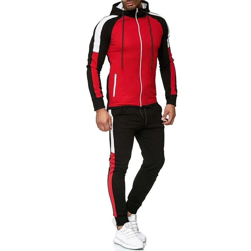 Great Autumn Winter Men's Tracksuit Set - 2 Pcs Men Gradient Sweatsuits Sports Suit (TM9)(F101)