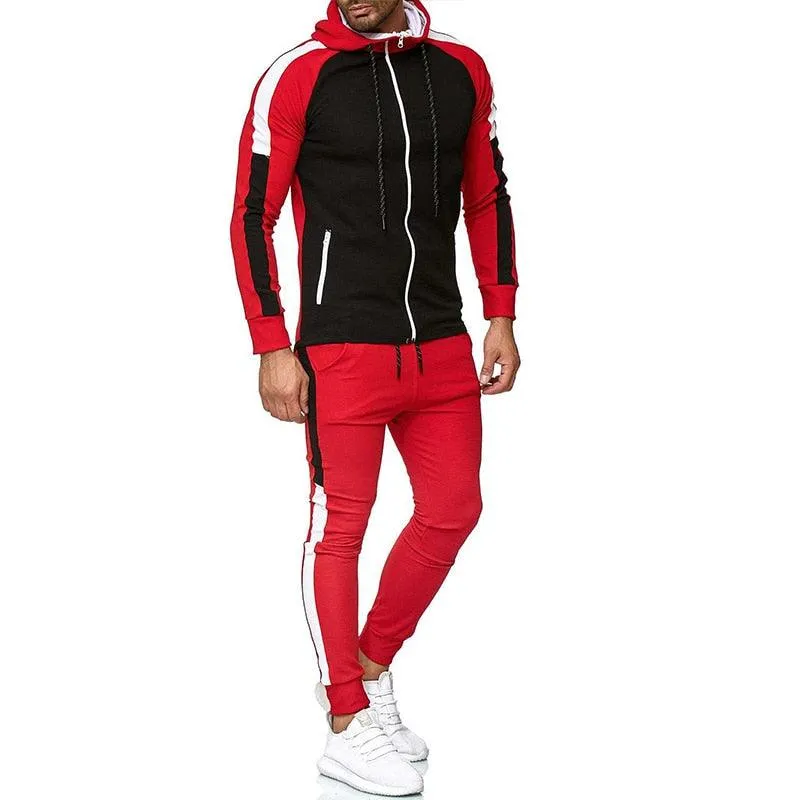 Great Autumn Winter Men's Tracksuit Set - 2 Pcs Men Gradient Sweatsuits Sports Suit (TM9)(F101)