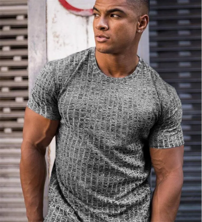 Great Men V Neck Short Sleeve T Shirt - Fitness Slim Fit Sports Strips T-shirt - Male Solid Fashion Tees Tops Summer (TM8)(1U8)(TM7)(1U101)(1U100)