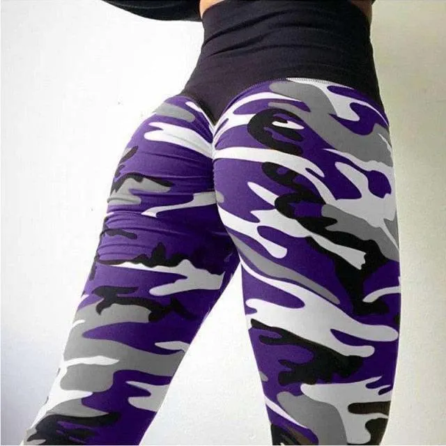 Great Push Up Printed Leggings - Women Polyester 4 colors High Waist Comfortable Legging (TBL)(F31)