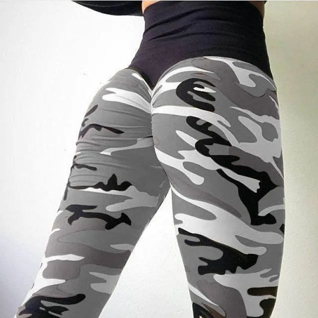 Great Push Up Printed Leggings - Women Polyester 4 colors High Waist Comfortable Legging (TBL)(F31)