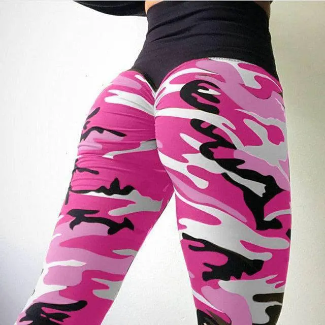 Great Push Up Printed Leggings - Women Polyester 4 colors High Waist Comfortable Legging (TBL)(F31)