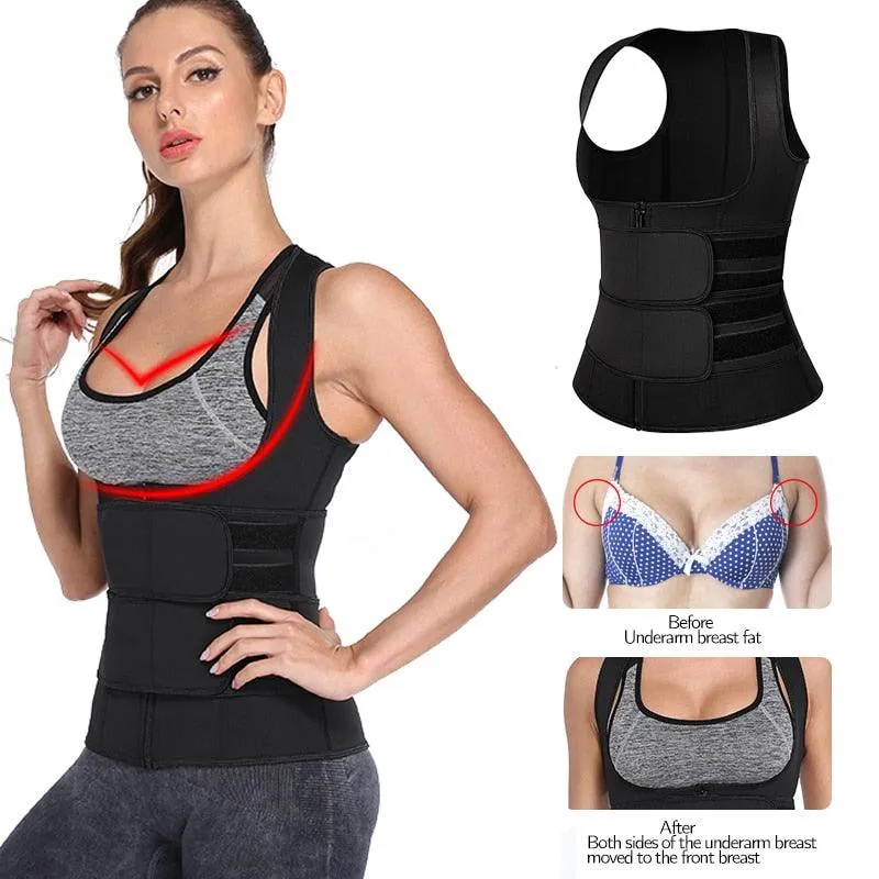 Great Sauna Waist Trainer Corset With Sweat Belt Women Shapewear - Body Shaper Weight Loss Compression Trimmer Workout Fitness(FH)(FHW1)(1U31)(1U24)