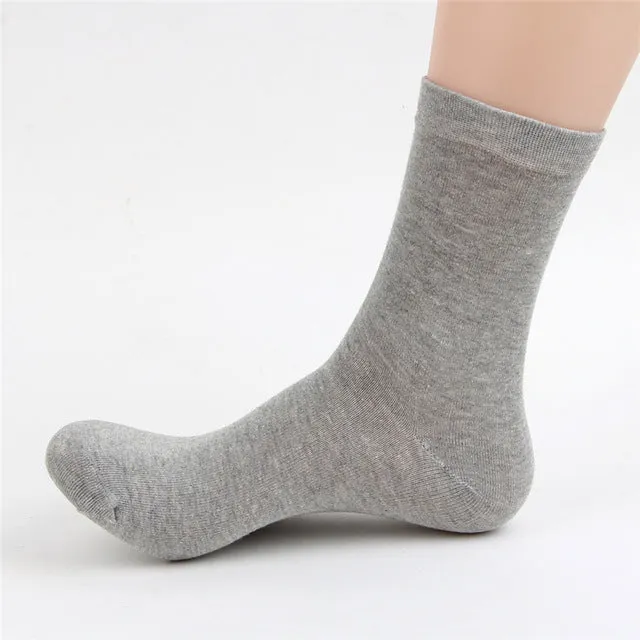 High Quality Men's Business Cotton Socks For Man Brand Autumn Winter Black Socks Male White Casual Socks 12pcs=6pairs/lot