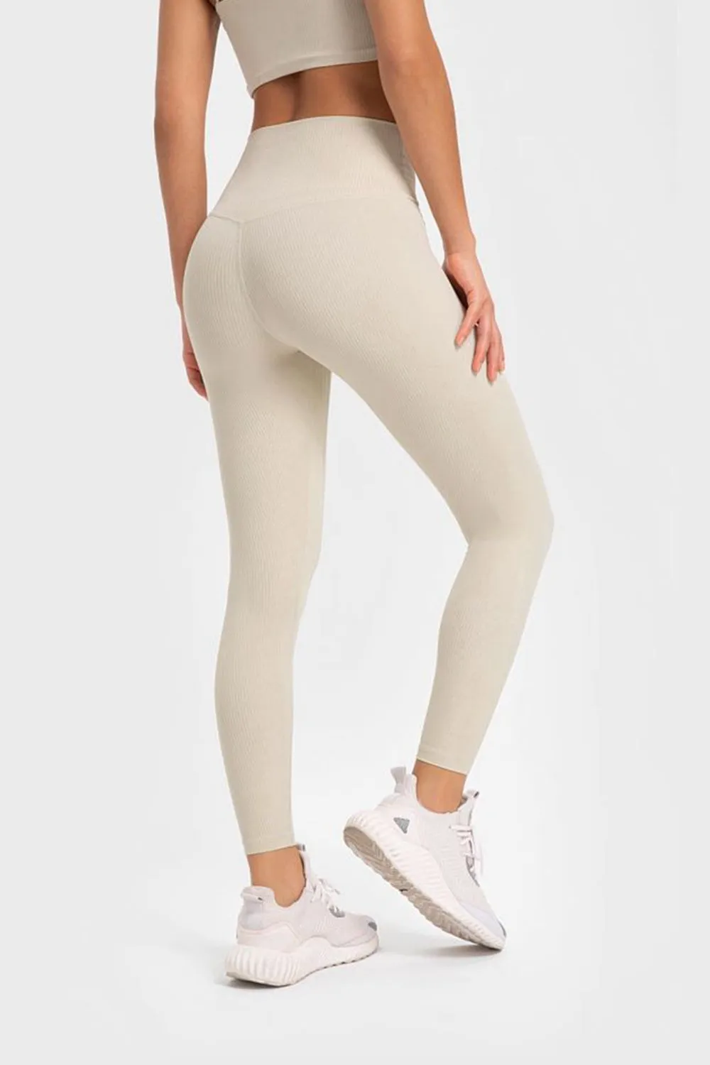 Highly Stretchy Wide Waistband Yoga Leggings (TBL) T