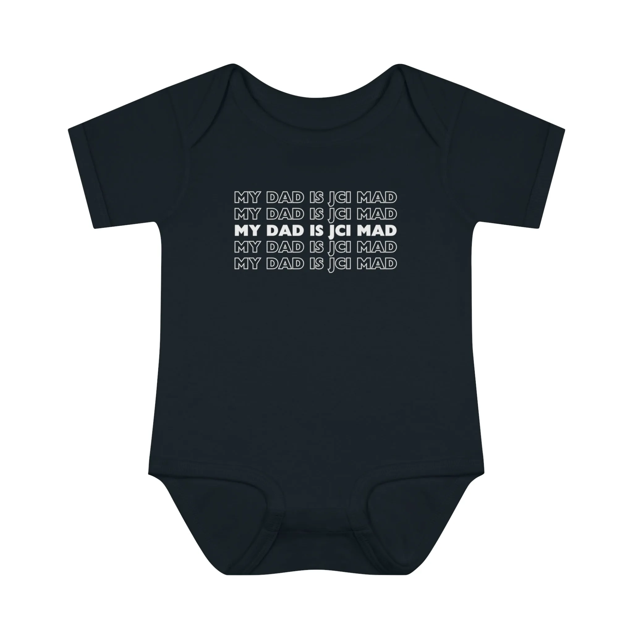 Infant Baby Rib Bodysuit (Black)