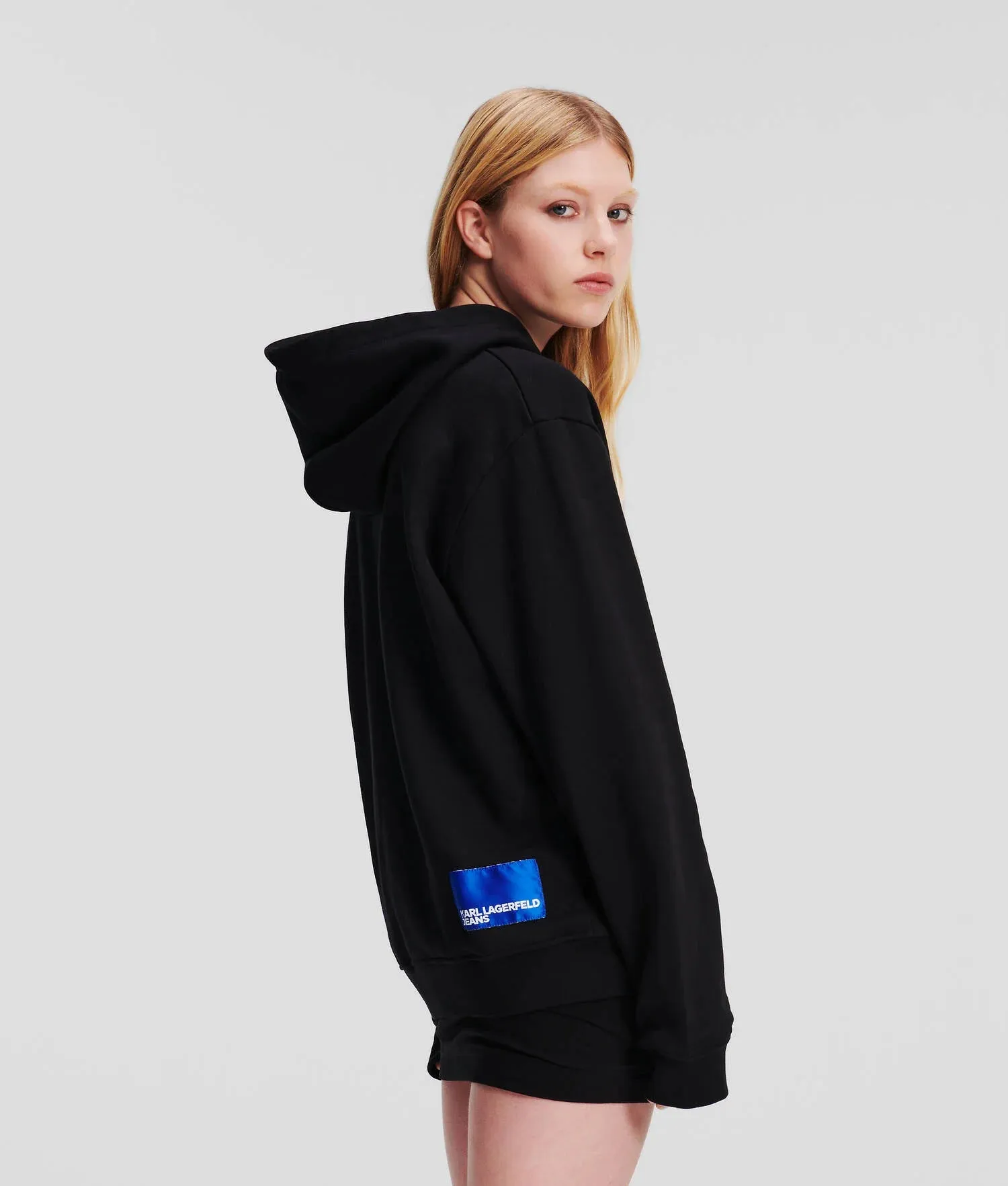 Karl Lagerfeld Box Logo Regular Fit Hoodie | Black