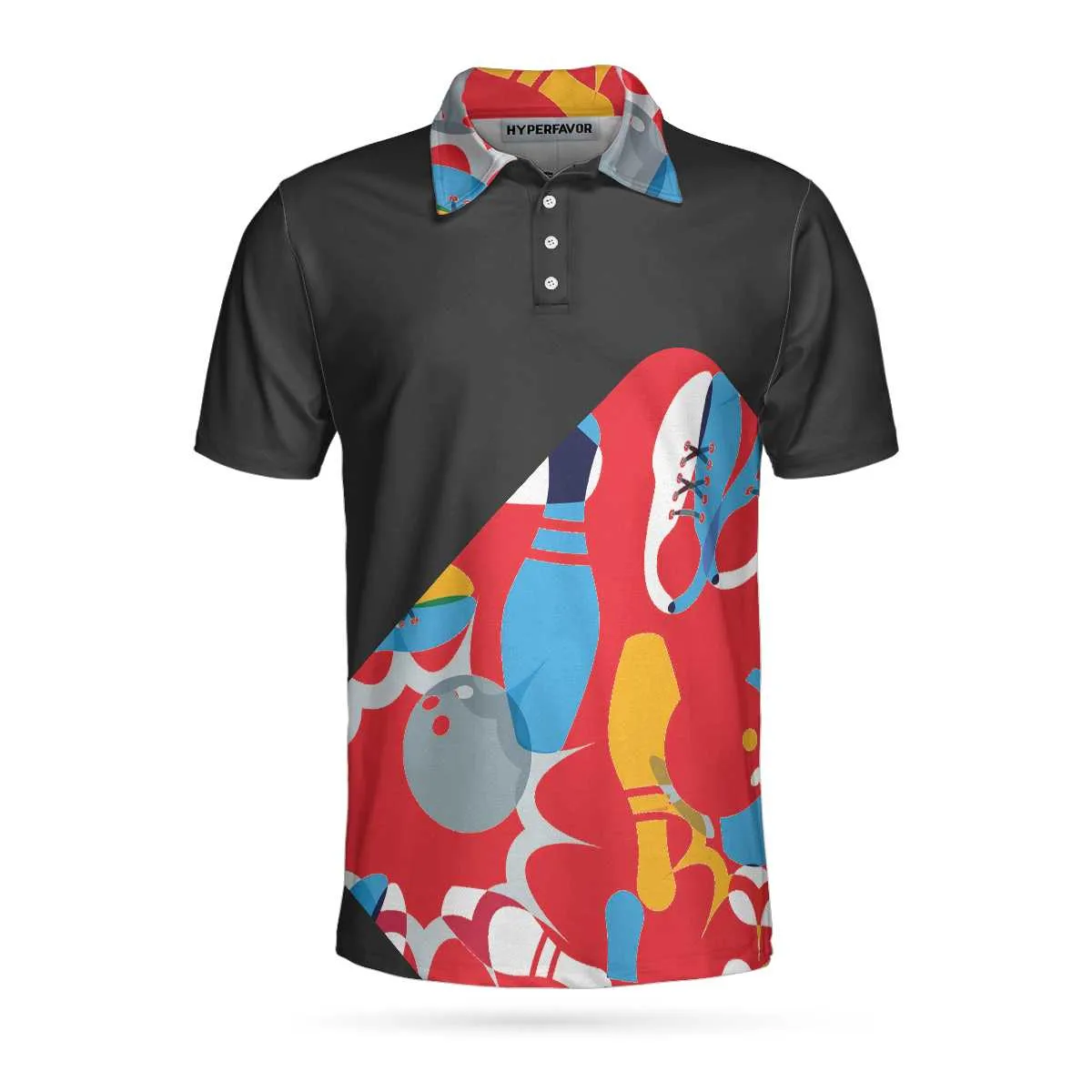 Life Is Like A Bowling Ball Polo Shirt, Colorful Tenpin Bowling Shirt For Men, Gift Idea For Bowling Lovers Coolspod