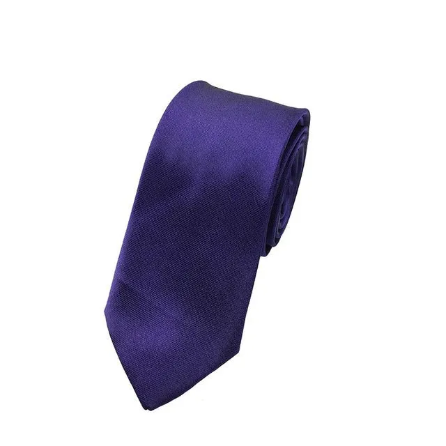 Mantieqingway Men Tie Wedding Skinny Necktie Female Narrow Solid Color Polyester Ties for Men Necktie Gravata Slim Tie Cravat