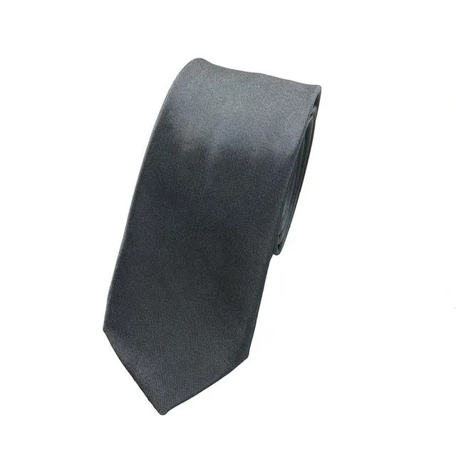 Mantieqingway Men Tie Wedding Skinny Necktie Female Narrow Solid Color Polyester Ties for Men Necktie Gravata Slim Tie Cravat