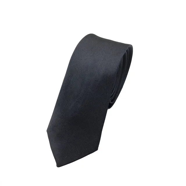 Mantieqingway Men Tie Wedding Skinny Necktie Female Narrow Solid Color Polyester Ties for Men Necktie Gravata Slim Tie Cravat