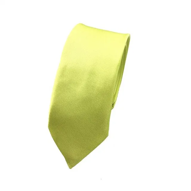 Mantieqingway Men Tie Wedding Skinny Necktie Female Narrow Solid Color Polyester Ties for Men Necktie Gravata Slim Tie Cravat