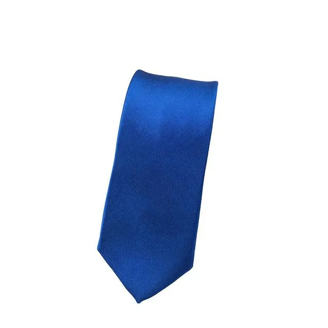 Mantieqingway Men Tie Wedding Skinny Necktie Female Narrow Solid Color Polyester Ties for Men Necktie Gravata Slim Tie Cravat