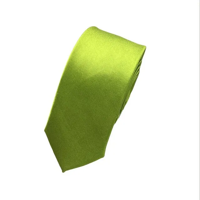 Mantieqingway Men Tie Wedding Skinny Necktie Female Narrow Solid Color Polyester Ties for Men Necktie Gravata Slim Tie Cravat