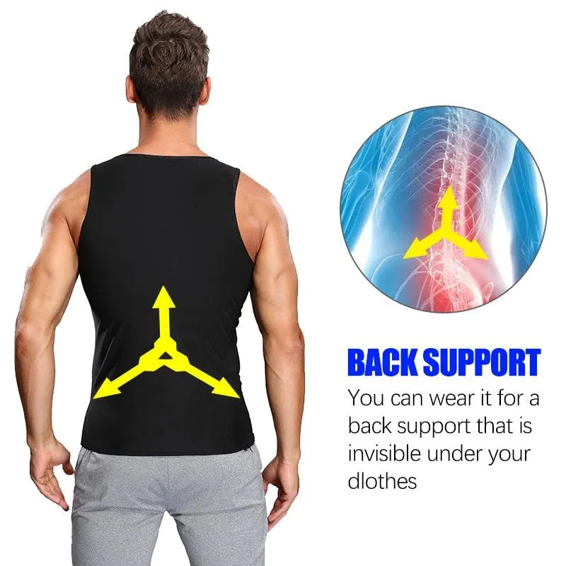 Men Waist Trainer Vest Neoprene Sauna Heat Trapping Suit Corset Mens Body Shaper Zipper Tank Top Weight Loss Workout Shirt(FHM1)(1U101)(1U9)(F101)