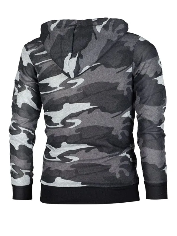 Men's Camouflage Long-Sleeved Hoodie