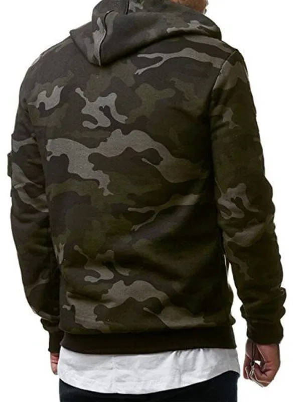 Men's Camouflage Long-Sleeved Hoodie