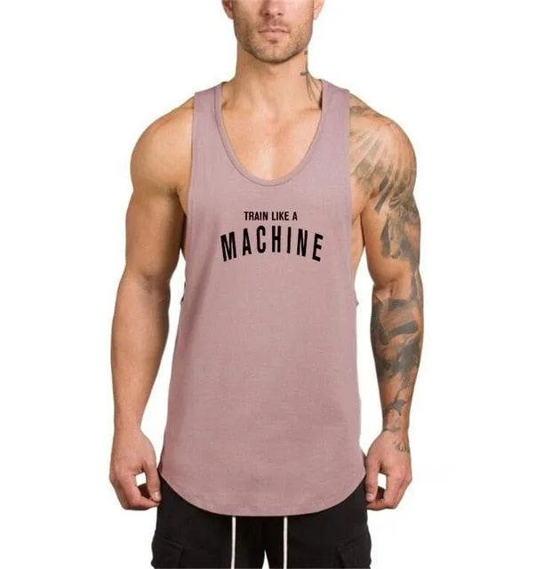 Men's Fitness Stringer Tank Top Vest - Sportswear Undershirt (TM7)