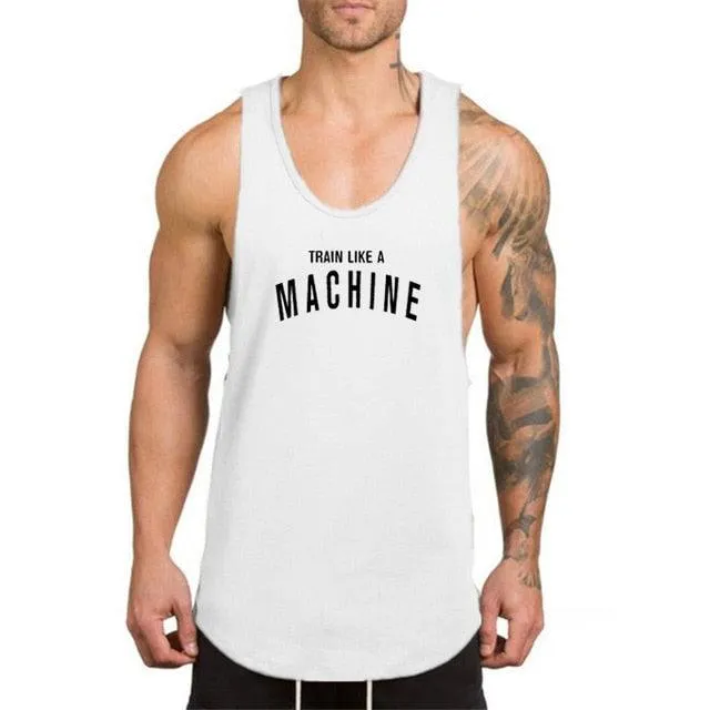 Men's Fitness Stringer Tank Top Vest - Sportswear Undershirt (TM7)