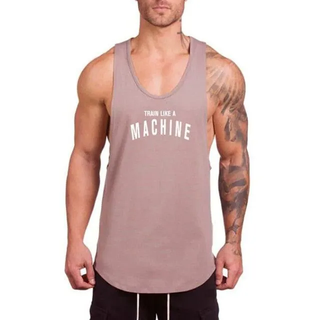 Men's Fitness Stringer Tank Top Vest - Sportswear Undershirt (TM7)