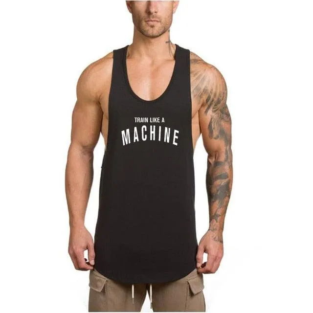 Men's Fitness Stringer Tank Top Vest - Sportswear Undershirt (TM7)