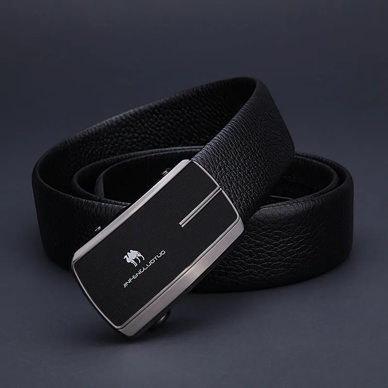 Men's Inner Automatic Buckle Leather Belt Pure Men's Business Belt