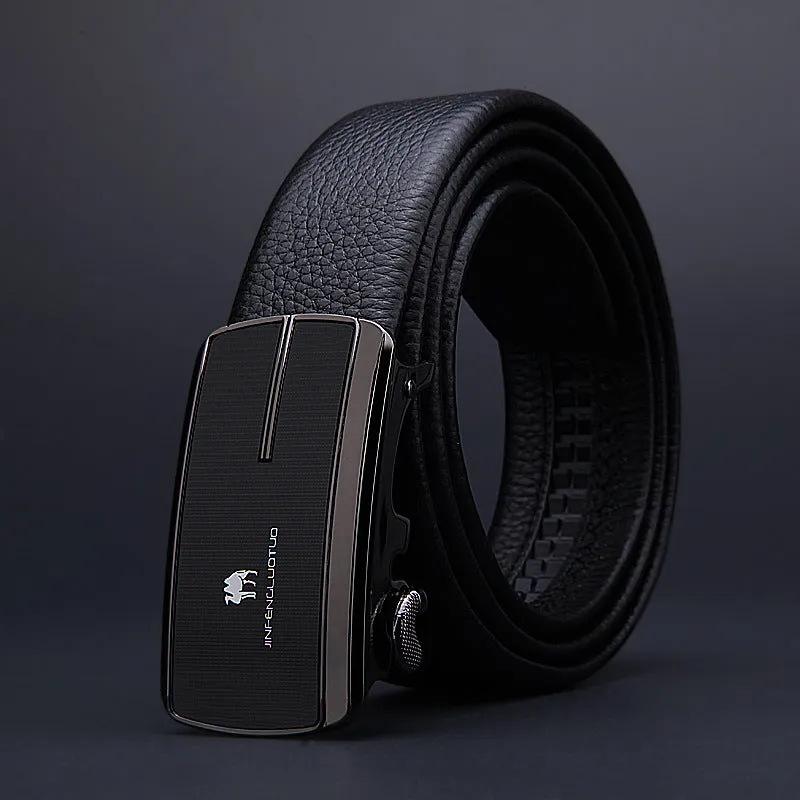 Men's Inner Automatic Buckle Leather Belt Pure Men's Business Belt