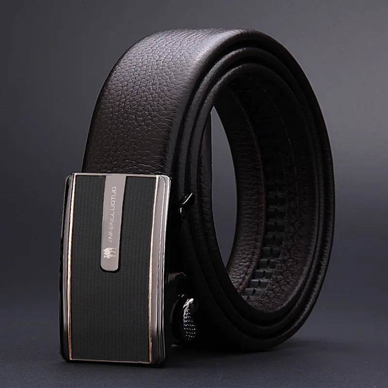 Men's Inner Automatic Buckle Leather Belt Pure Men's Business Belt