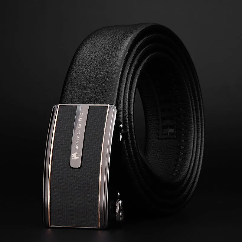 Men's Inner Automatic Buckle Leather Belt Pure Men's Business Belt