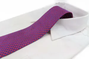 Mens Red Patterned 8cm Neck Tie