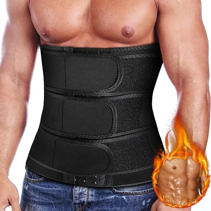 Mens Waist Trainer Corsets Fitness Trimmer Belt Slimming Body Shaper Weight Loss Sauna Sweat Girdle Workout Fat Burner Fajas(FHM1)(1U101)(1U9)(F101)