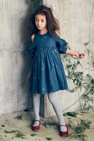 Nellystella Vanessa Girls Dress - Autumn Melody Embroidery