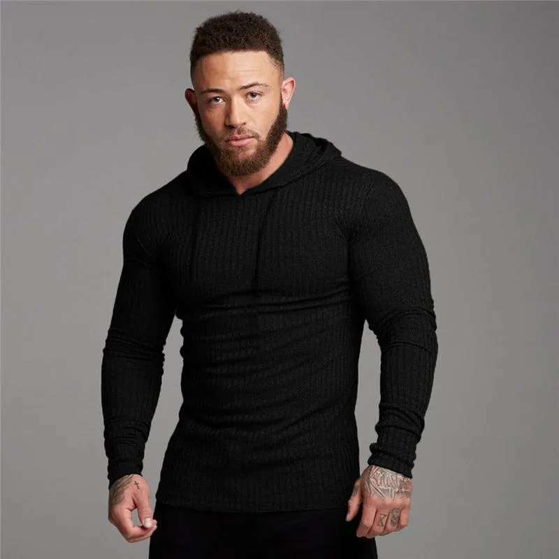 New Fashion Men's Hooded T-shirt - Slim Fit Sweaters Knittwear Mens Long Sleeve Pullovers  (TM5)(CC1)(1U100)(TM7)(1U101)(1U100)