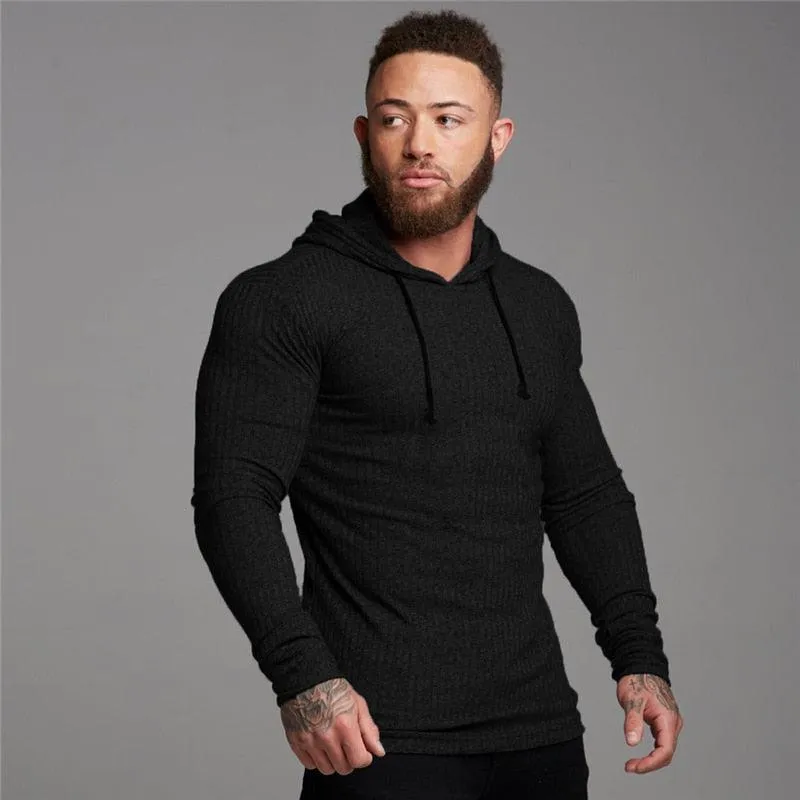 New Fashion Men's Hooded T-shirt - Slim Fit Sweaters Knittwear Mens Long Sleeve Pullovers  (TM5)(CC1)(1U100)(TM7)(1U101)(1U100)