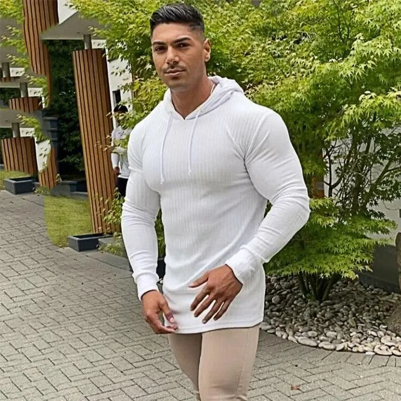 New Fashion Men's Hooded T-shirt - Slim Fit Sweaters Knittwear Mens Long Sleeve Pullovers  (TM5)(CC1)(1U100)(TM7)(1U101)(1U100)