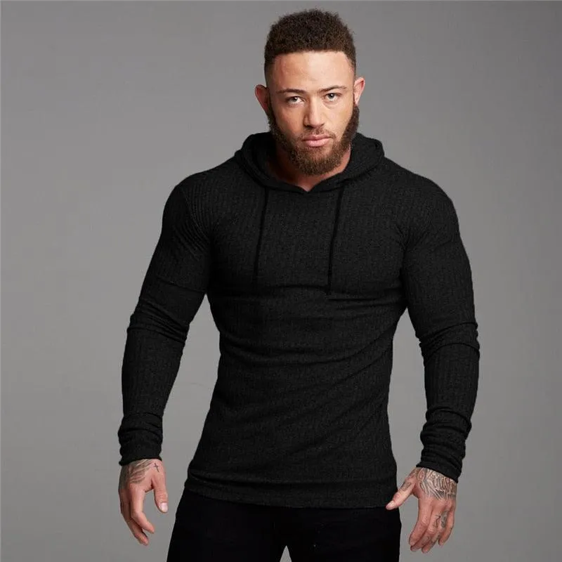 New Fashion Men's Hooded T-shirt - Slim Fit Sweaters Knittwear Mens Long Sleeve Pullovers  (TM5)(CC1)(1U100)(TM7)(1U101)(1U100)