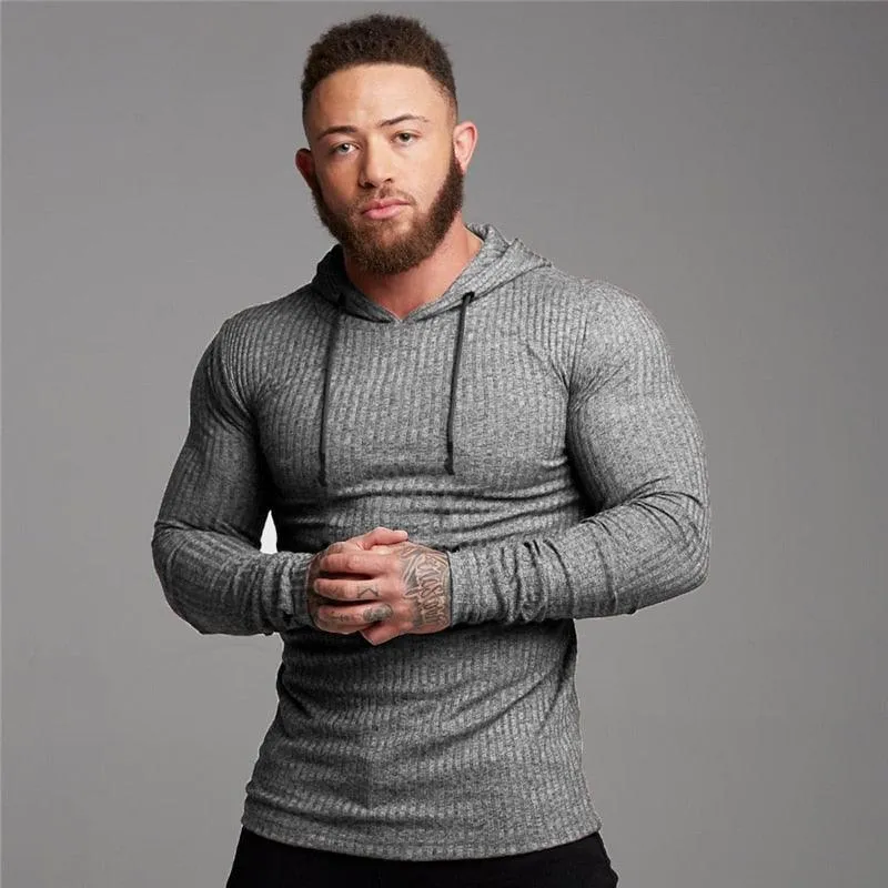 New Fashion Men's Hooded T-shirt - Slim Fit Sweaters Knittwear Mens Long Sleeve Pullovers  (TM5)(CC1)(1U100)(TM7)(1U101)(1U100)