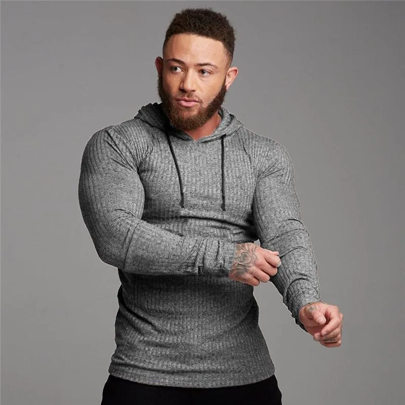 New Fashion Men's Hooded T-shirt - Slim Fit Sweaters Knittwear Mens Long Sleeve Pullovers  (TM5)(CC1)(1U100)(TM7)(1U101)(1U100)