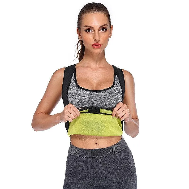 New Slim Women Neoprene Sweat Waist Trainer Corset -Trimmer Vest - Weight Loss - Sauna Tank Top Shaper Slimmer Fajas Shapewear Corset (FH)(FHW1)(1U31)(1U24)