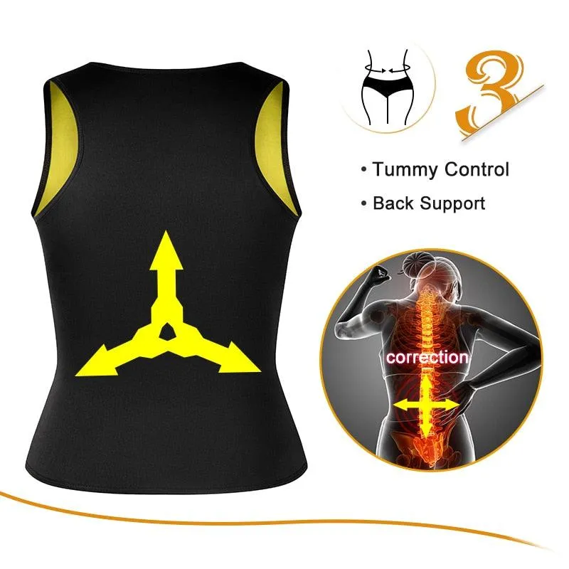 New Slim Women Neoprene Sweat Waist Trainer Corset -Trimmer Vest - Weight Loss - Sauna Tank Top Shaper Slimmer Fajas Shapewear Corset (FH)(FHW1)(1U31)(1U24)